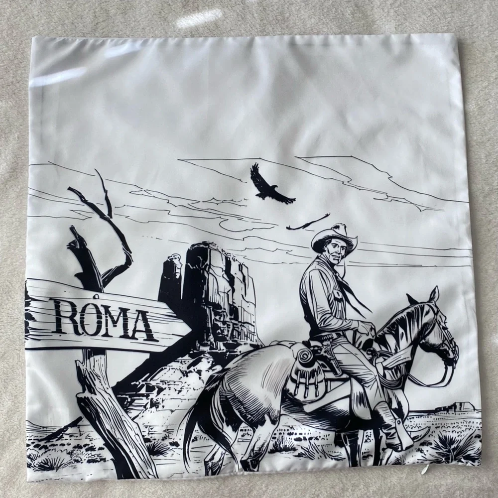 Western Cowboy Accent Decorative Pillowcases 17x17 | Ranch Farm Wild West Decor